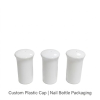 Capuchon à vis en plastique cylindrique mat électroplaqué argenté, avec trou supérieur petit, pour vernis à ongles et cosmétiques, assorti