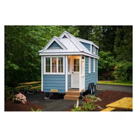 Petite maison préfabriquée sur roues au design moderne en vente chaude Maisons roulantes populaires en plein air