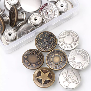 Nhà máy tùy chỉnh Kim Loại Shank Snap Nút cho quần áo jeans nút với logo trang trí cho denim hàng may mặc - Product Image 2