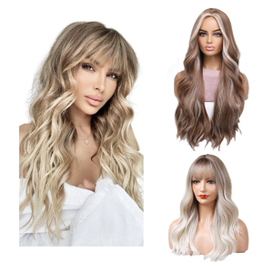 Gran oferta Clip sintético en extensiones de cabello Topper Hair Pieces <span class=keywords><strong>Rubio</strong></span> corto Pixie Cut Hair Topper Bangs para mujeres - Product Image 6