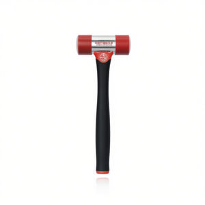 Martillo de goma 376 F con mango negro y cabeza roja para carpintería y trabajos de montaje - Product Image 2