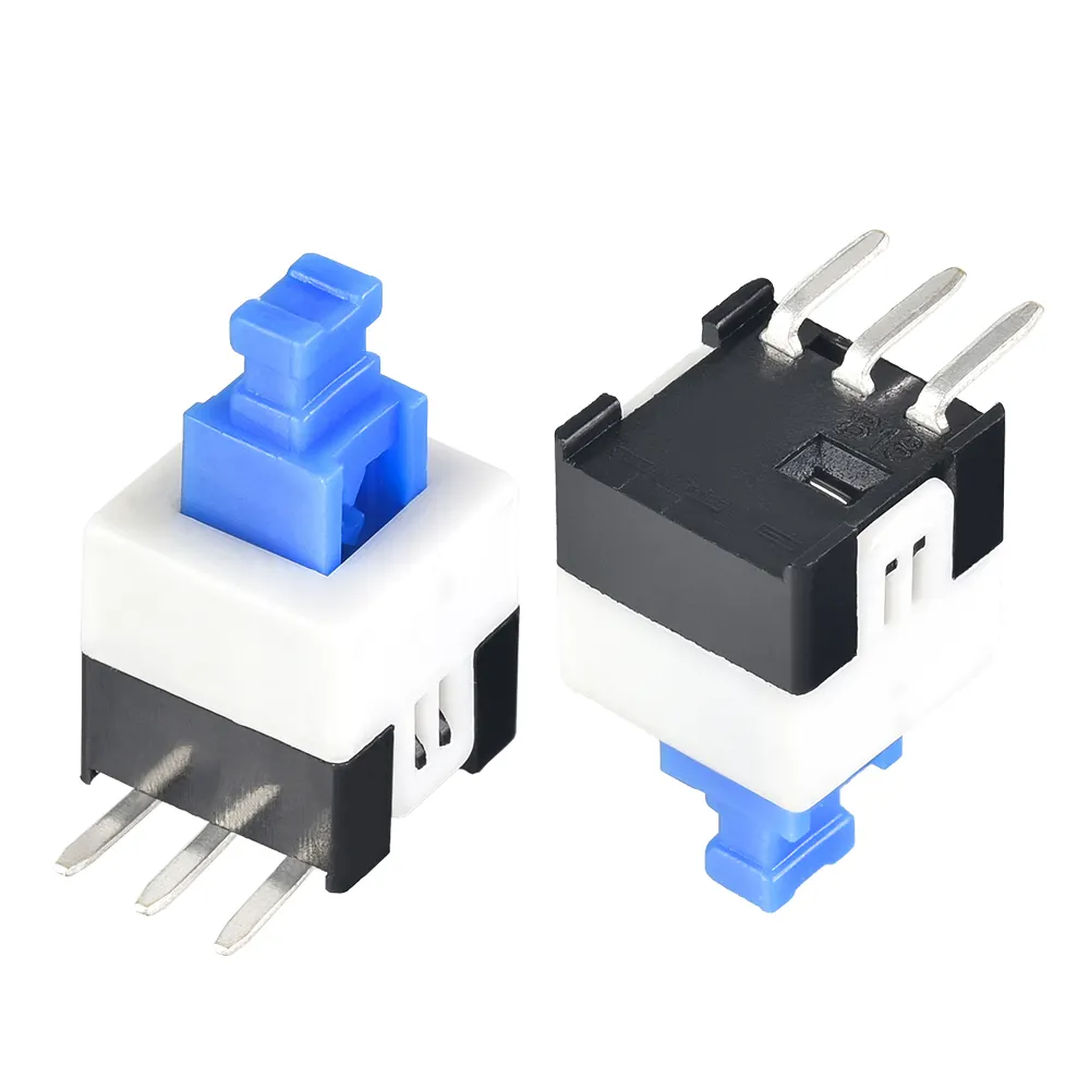كيجان الجملة 7*7 مللي متر DPDT قفل 3 دبوس 7*7 مللي متر مفتاح بـزر دفع الذاتي قفل مصلحة الارصاد الجوية