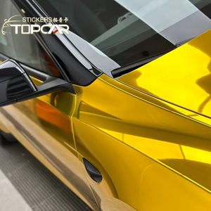 उच्च गुणवत्ता वाले pvc लक्जरी पूर्ण शरीर क्रोम सोने का रंग बदलने कार रैप विनाइल 99% uv & 90% इर अस्वीकृति 0.16-0.17 मिमी मोटी - Product Image 5