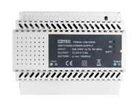 Fuente de alimentación ininterrumpida de riel Din 7U con soporte de batería de iones de litio 18650/40W Seguridad CCTV Power