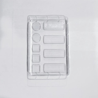 Blister personnalisable formé en plastique PET boîte d'emballage de plateau transparent pour la décoration de Noël bonbons glaçage recyclable