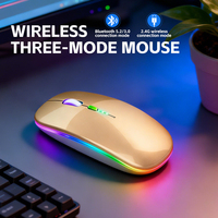 Nouvelle Souris Sans Fil Transfrontalière en Stock avec Recharge Sans Fil, Lumineuse, Double Mode, Silencieuse – Vente en Gros Usine