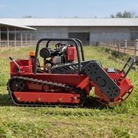 Livraison gratuite, tondeuse à gazon à moteur diesel CE EPA, machine agricole à chenilles en caoutchouc, tondeuse à gazon robotisée télécommandée