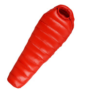 Sac de couchage compact en duvet de canard blanc pour camping en plein air, imperméable, type momie, avec compression