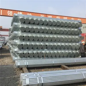 Tubo de aço galvanizado de 2,5 polegadas de diâmetro para andaime pré-galvanizado 250 mm