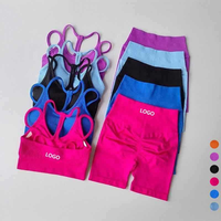 Ensemble de Vêtements de Sport pour Femme : Leggings Respirants Personnalisés, Haut de Fitness, Soutien-Gorge de Yoga et Short – Tenue Complète pour la Gym et le Fitness