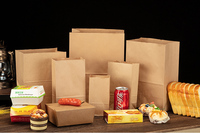 Mini sacs en papier de remerciement, pièces, petits sacs à friandises bruns, l LB, emballage cadeau, pour cookies, bonbons, Snack, Popcorn, déjeuner