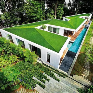 Meisen karpet rumput buatan ramah lingkungan, 25mm 35mm 40mm untuk tempat bermain anjing peliharaan atap taman dek hijau lantai - Product Image 5