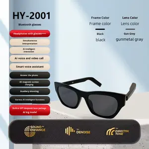 Fabricant source : Lunettes intelligentes IA pour lunettes <span class=keywords><strong>de</strong></span> soleil, branches fines et légères, monture TR90+ABS, traduction IA, musique, appels, protection UV - Product Image 6