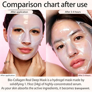Mascarilla Facial Rejuvenecedora de <span class=keywords><strong>Caviar</strong></span> PDRN <span class=keywords><strong>Real</strong></span> Deep, Mascarilla de Hidrogel Nocturna, Reafirmante de la Piel, Iluminadora, Reparadora Facial - Product Image 5