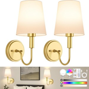 RGB Wiederaufladbare Wandleuchte mit Dimmbaren Magnetischen Glühbirnen & Fernbedienung, <span class=keywords><strong>LED</strong></span> Kabellose Wandnachtleuchte für Wohnzimmer Schlafzimmer Flur - Product Image 3