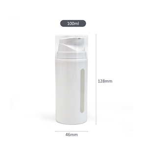 Eco-Friendly 50ml 100ml PP PCR Airless Pump Sprayer Bottle for Face <strong>Cream</strong> Lotion Cosmetic Foundation with <strong>Window</strong> - Product Image 3
