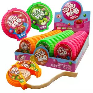 Atacado Fun Bubble Gum Tape - Stretchy & Chewy <span class=keywords><strong>Candy</strong></span> Rolls em Laranja, Maçã, Sabores De Morango - Product Image 1
