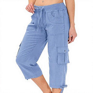 Pantalon Capri Cargo Femme OEM Personnalisé avec Multiples Poches, Coupe Ample Décontractée et Élégante, Léger, pour la Randonnée - Product Image 5