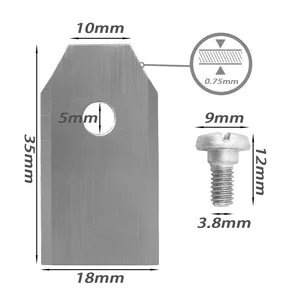 Couteau de lame de tondeuse à gazon Robot en gros revêtement en titane adapté à la lame de coupe de tondeuse automatique