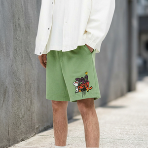 Men's Solid Hot Shorts Casual Sweat Shorts Custom Logo Front Drawstring Knitted <b>Canvas</b> Polyester Quick Dry Mid Waist Fitness - Product Image 2