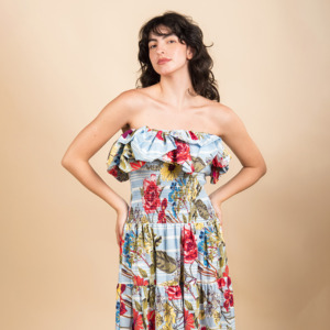 Competitive Price daily style off shoulder long <b>dress</b> hot selling off shoulder cotton <b>dress</b> - Product Image 5