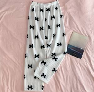 Pantalones de pijama cálidos de forro polar coral sueltos y bonitos para mujer, ropa de casa para adolescentes, pantalones de dormir para mujer al por mayor - Product Image 6