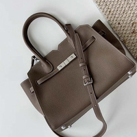 Porter sur l'épaule forme de seau épaule lourde blanc en cuir végétalien matériel personnalisé boucle concepteur stockage sac à bandoulière sac à main