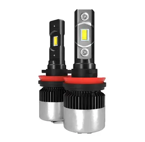 2 * Potongan Kipas Pendingin Led Headlight 72W 12000 Lumen H11 Lampu Mobil H13 5202 880 H7 H4 Led Headlight untuk Auto Kendaraan