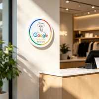 Acryl NFC Google Bewertungskarte 13,56MHz ISO14443A NTAG213 215 216 für Ladentheke Tischzugangskontrollkarten