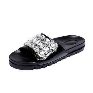 NA214 <span class=keywords><strong>Pantofole</strong></span> in Pelle Fatte a Mano per <span class=keywords><strong>Uomo</strong></span>, Sandali con Cristalli, Ciabatte con Strass, Scarpe da Giardino Taglia Grande - Product Image 4