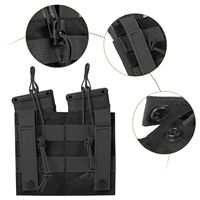 Porte-chargeurs double avec fentes pour petits accessoires, porte-chargeurs double MOLLE