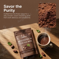 Mélange en poudre de cacao au magnésium Aeglwell avec L-théanine, Ashwagandha, champignons et Bacillus Coagulans 300g – Préparation pour boisson au chocolat chaud