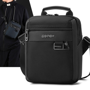 WePower Bolso cruzado para hombre, gran capacidad, nailon, para viajes de negocios, bolso de hombro, color negro sólido, 9302 - Product Image 2