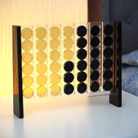 Jeu de Connect Four en acrylique transparent personnalisé en gros avec logo sérigraphié pour le divertissement familial