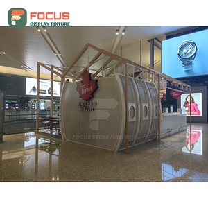 Vitrine à café autoportante avec étagères en verre pour zone de retrait et café commercial - Product Image 4