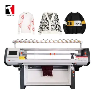 Used Factory Price Computerized Automatic 52 Inch Simple Double System Efficient Technical Flat Sweater Knitting Machine