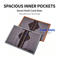 Porte-passeport en PU, sac de rangement de voyage |   Organisateur de billets et de documents multi-emplacements |   Estampage Or Personnalisé pour Voyage International