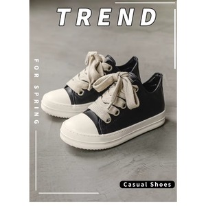 Nuevos Zapatos Casuales de Hombre Estilo Coreano con Punta Plana y Cierre de Cordones, Parte Superior de Microfibra, Suela de Goma con Amortiguación, Color - Product Image 6