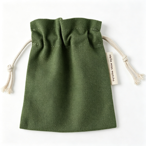 Bolsa de Almacenamiento con Cordón de Algodón Estampado, Bolsa de Lona para Manualidades y Velas, Bolsa Reciclable - Product Image 5