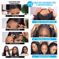 Vente en gros perruques de cheveux humains sans colle vendeur 7x5 perruque à fermeture en dentelle pour les femmes noires perruque de cheveux indiens purs et vierges à cuticules alignées