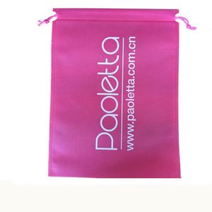 Sac en non-tissé personnalisé pour chaussures recyclées avec cordon de serrage - Product Image 5