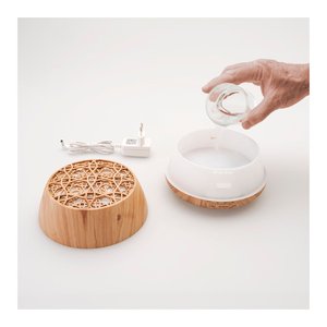 Difusor de aromas (400ml) Wi-Fi con luces y altavoz de madera clara DA26 - Product Image 4