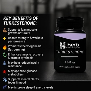 Cápsulas de Turkesterona de Alta Potencia, Raíz de Maca, Tribulus Terrestris, Crecimiento Muscular para Adultos, Energía, Soporte para la Memoria, Nutrición Deportiva, 60 Cápsulas - Product Image 4