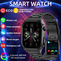 Montre connectée LIGE BWET280 OEM ODM personnalisée, étanche, appels Bluetooth, ECG, moniteur de fréquence cardiaque, tracker de fitness, bracelet en acier et silicone