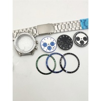 Boîtier de montre à quartz en acier inoxydable 40 mm à trois aiguilles VK63, ensemble complet avec cadran et aiguilles pour assemblage
