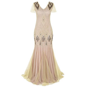 European and American vintage sequin <b>dress</b> for banquets and parties, <b>plus</b>-<b>size</b> long <b>evening</b> <b>dress</b>, foreign trade women's <b>dress</b> - Product Image 4