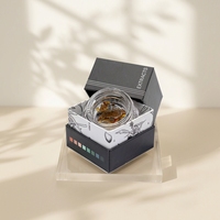 Mini boîte en carton personnalisée avec logo pour pots ronds de concentrés, pour huiles essentielles et extraits d'herbes, 1g, 7ml, 5ml