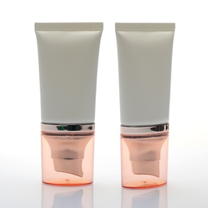 Custom 50ml-200ml White Soft Plastic Tube for <b>Sunscreen</b> BB Cream Transparent Lip Cosmetics Packaging Facecleaner Squeeze Plastic - Product Image 1