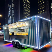 Vente en gros de chariot de nourriture sur roues Dream Fly FN-160TT personnalisé en acier inoxydable avec éclairage LED, grill à surface plate, certifié CE
