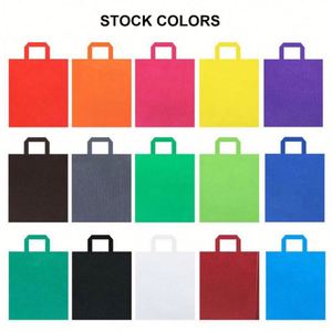 Sacs de courses réutilisables en tissu non tissé avec logo personnalisé, sacs cadeaux colorés, sacs fourre-tout non tissés pour promotions - Product Image 6